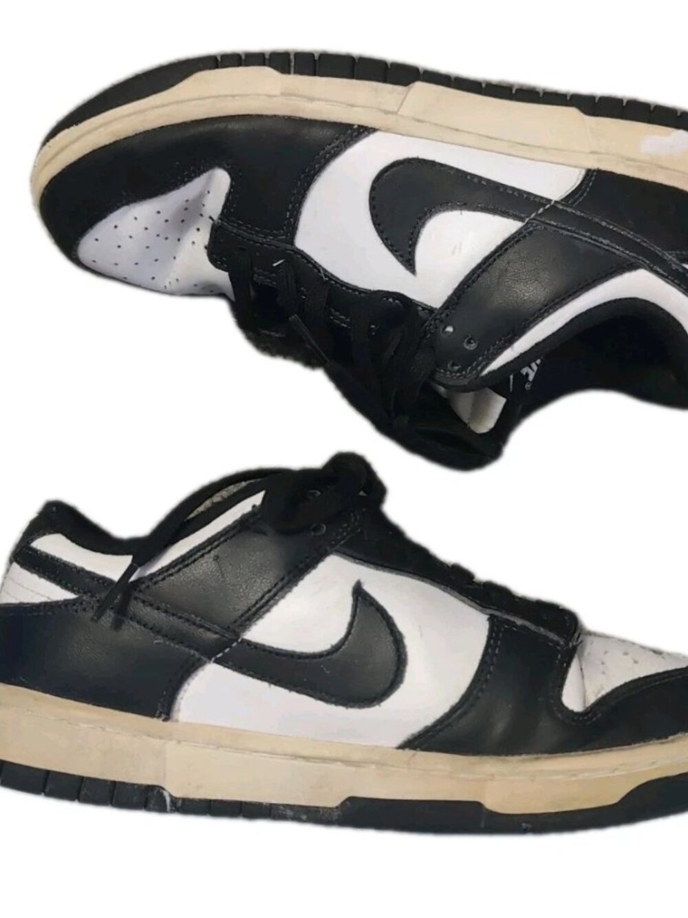 Nike Dunk Low GS Panda Black White Sneakers Size 8